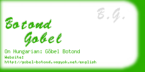 botond gobel business card