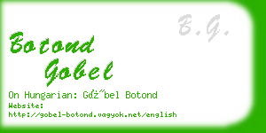 botond gobel business card